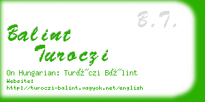 balint turoczi business card